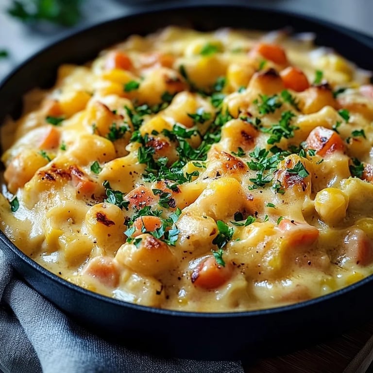 Reis mit Gemüse-Frischkäse-Sauce