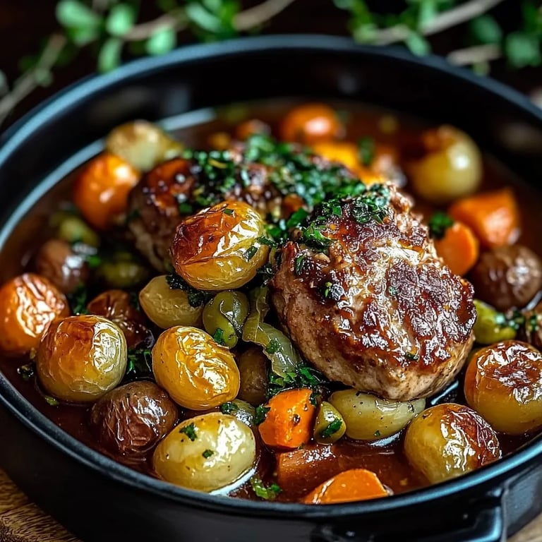 Rosenkohl Eintopf mit Fleischbällchen