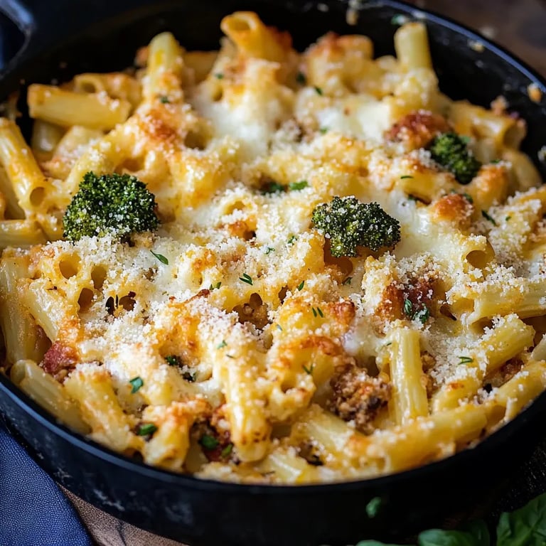 Köstlicher Nudelauflauf mit Brokkoli