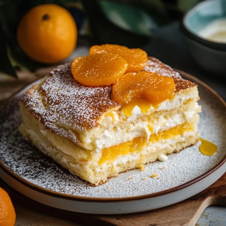 Fantakuchen mit Schmand und Mandarinen