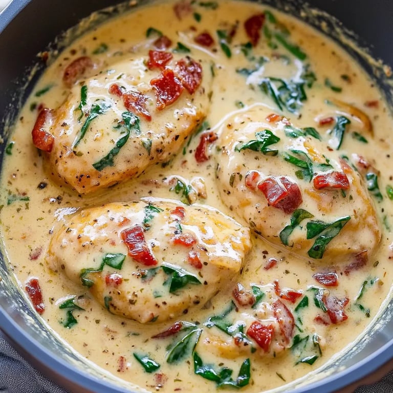 Krämig kyckling i spenat- och parmesansås: Ett fantastiskt ultimatum att imponera på dina nära och kära