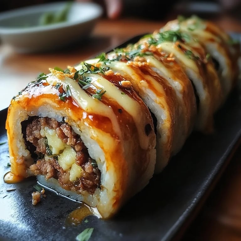 Hackfleisch-Käse-Rolle