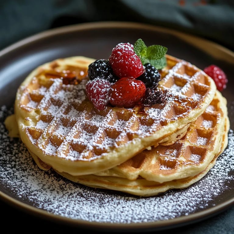 Blättriger Waffelteig