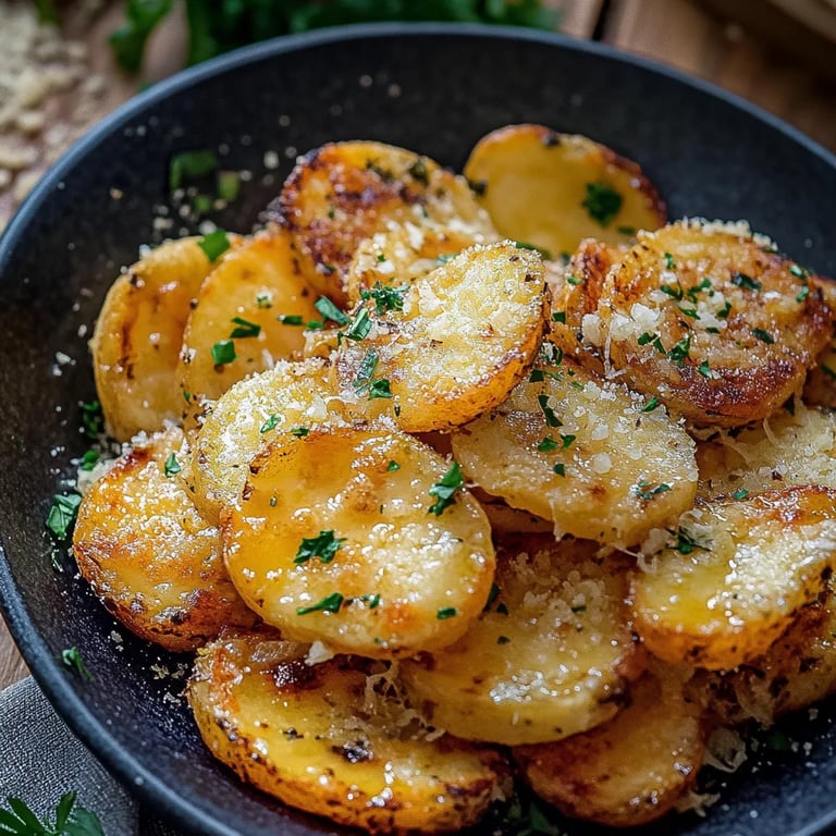 Knusprige Knoblauch-Parmesan-Kartoffelspalten