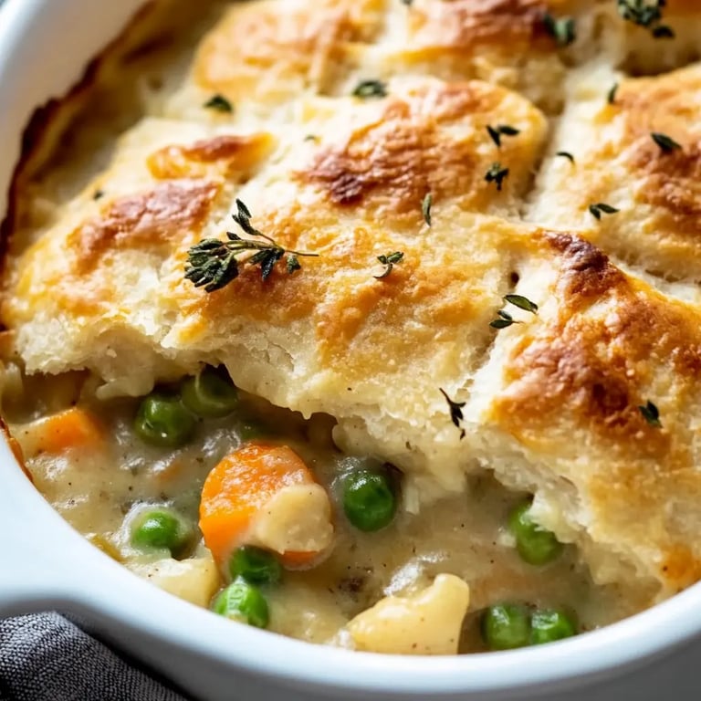 Biscuit & Vegetable Pot Pie (Casserole)