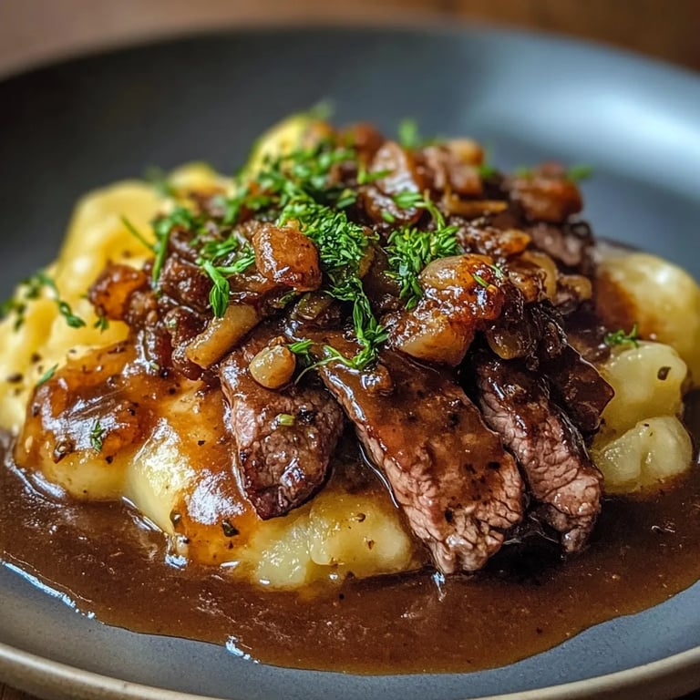 Hackfleisch mit Bratensauce auf cremigem Kartoffelpüree: Ein Unglaublich Ultimatives Rezept