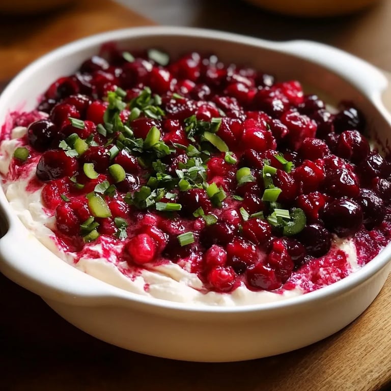 Spicy Cranberry Jalapeño Cream Cheese Dip