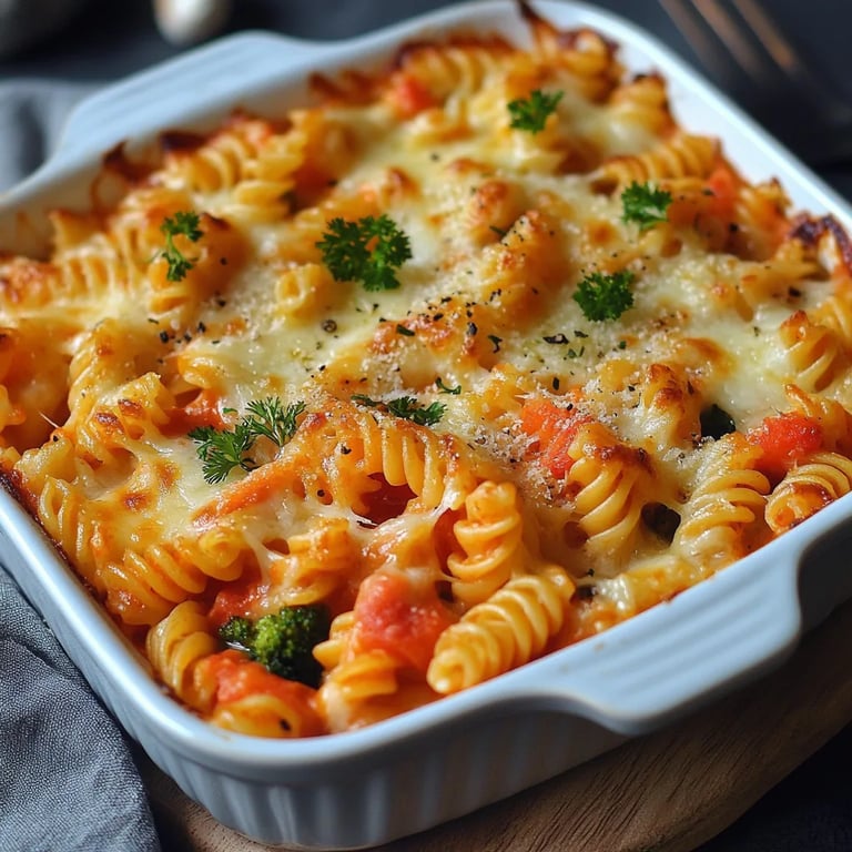 Einfacher Gemüse-Nudel-Auflauf