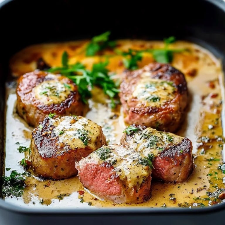 Rinderfilet in Putenbauchscheiben gewickelt