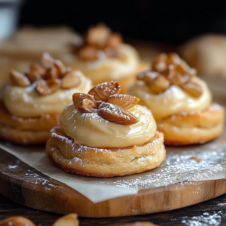 Marzipan-Wolkenplätzchen mit Mandeln