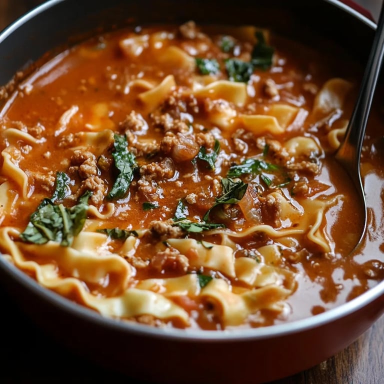 One Pot Lasagna Soup