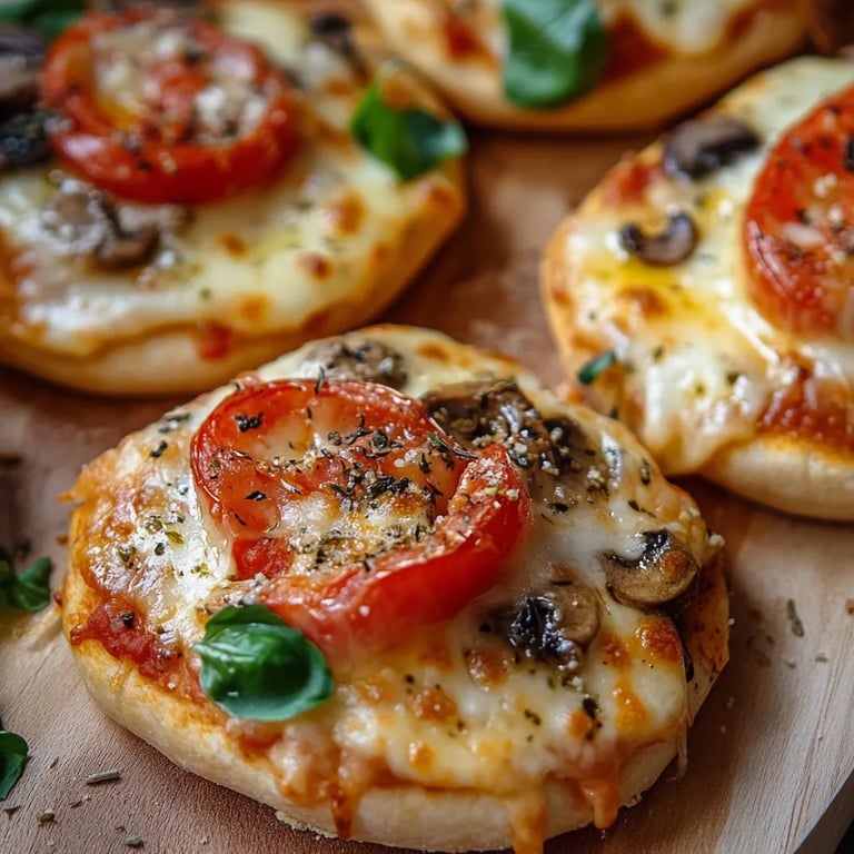 Einfache Pizzabrötchen vegetarisch