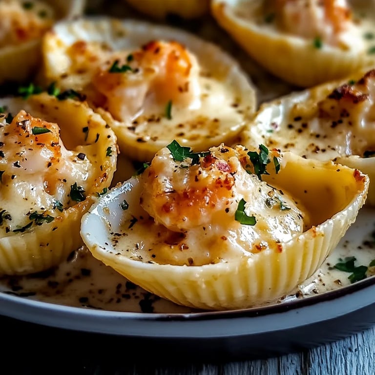 Creamy Seafood Stuffed Shells