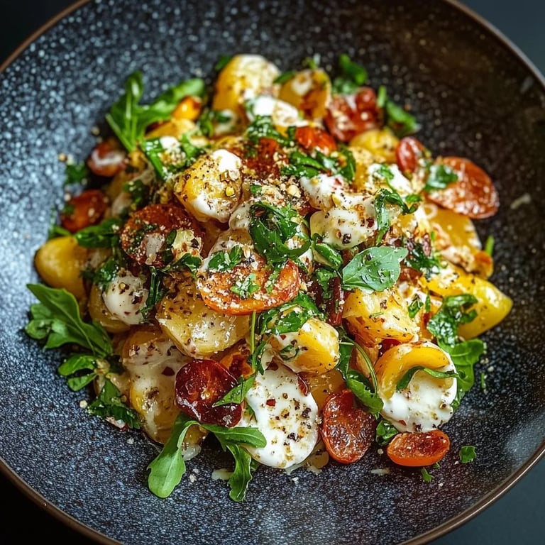 Krosser Kartoffelsalat mit Senf-Dressing