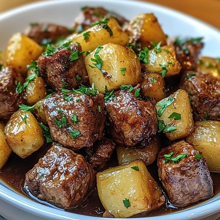 Slow Cooker Garlic Butter Beef Bites & Potatoes: An Amazing Ultimate Recipe