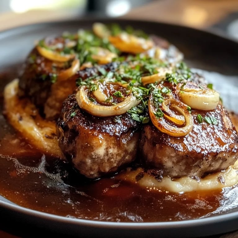 Deftiger Schmorbraten mit Zwiebeln