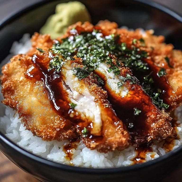 Crispy Japanese Katsu Bowls w/ Tonkatsu Sauce
