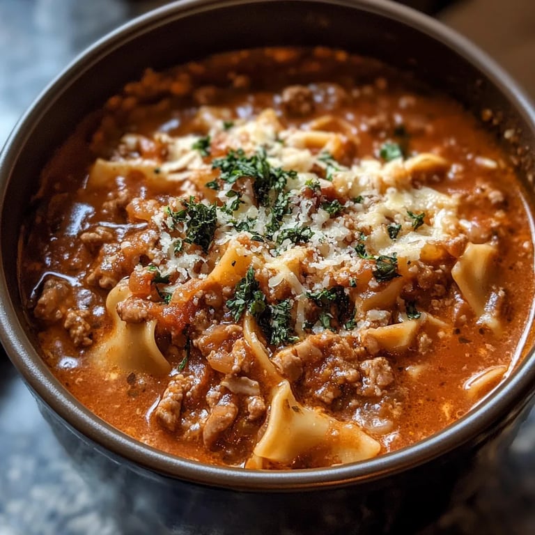 One Pot Lasagna Soup