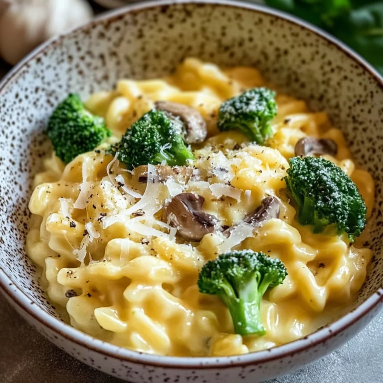 Cremiger Brokkoli-Käse-Orzo