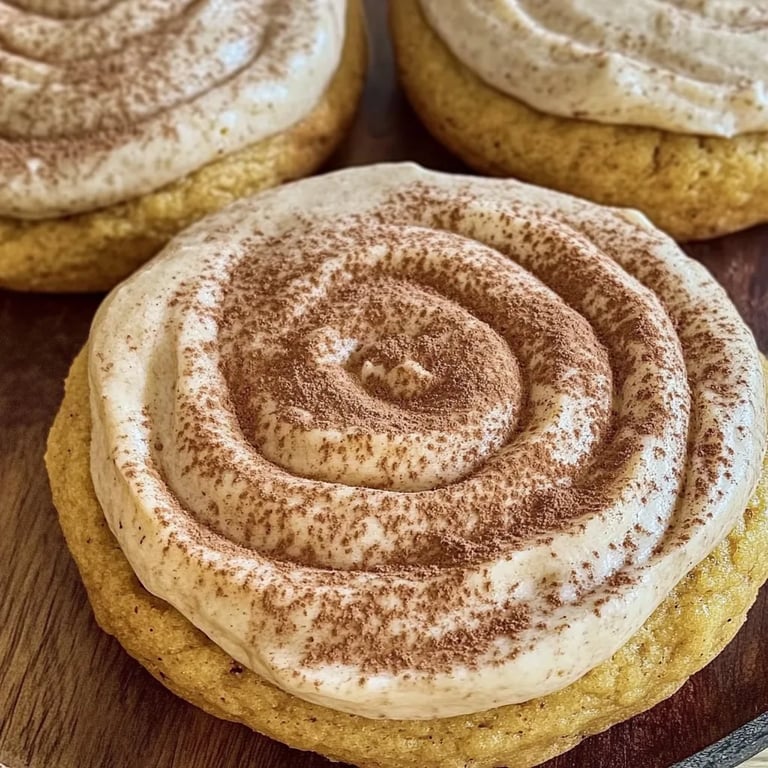 Soft Pumpkin Cookies with Cinnamon Frosting