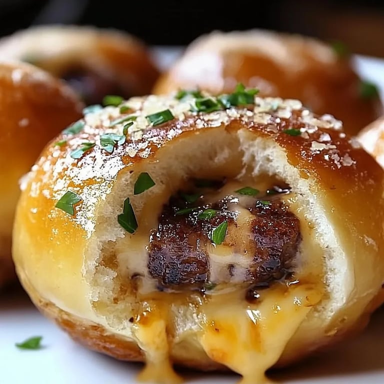 Garlic Parmesan Cheeseburger Bombs