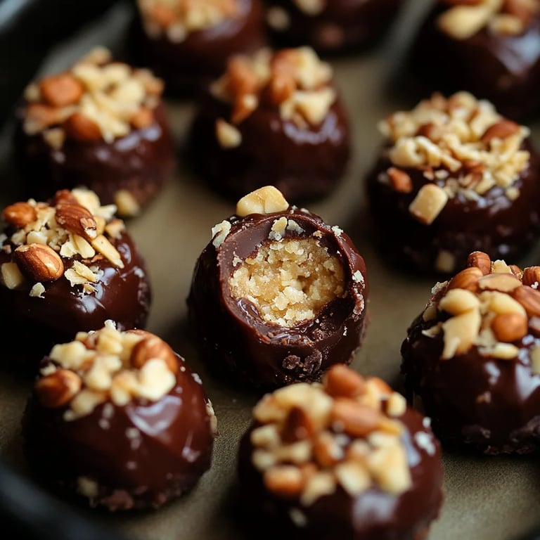 Knusprige Haselnussküsschen mit Nuss-Nougat-Füllung