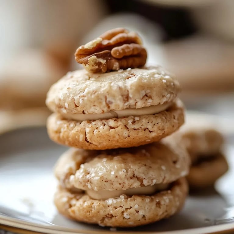 Walnussmakronen saftig