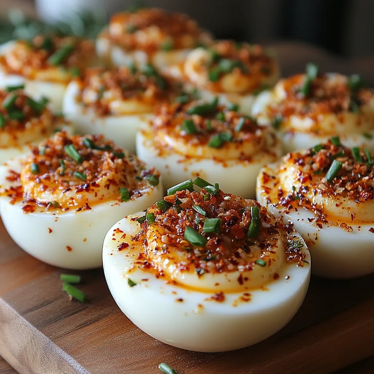 Huevos Rellenos Picantes con Ajo y Chile: Una Increíble Receta Última