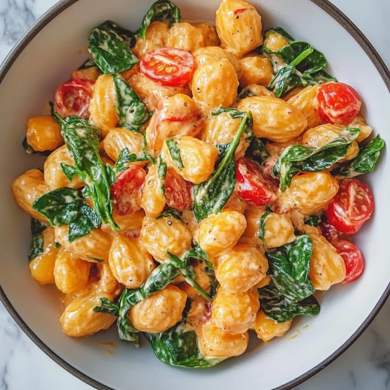 Schnelle Gnocchi-Pfanne mit Tomate & Spinat