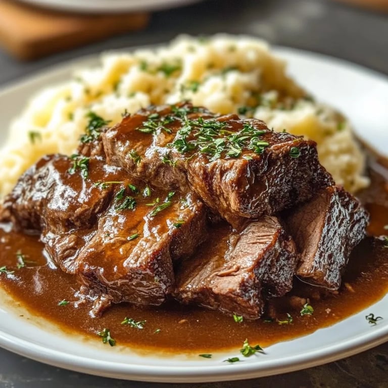 Easy Slow Cooker Beef Manhattan