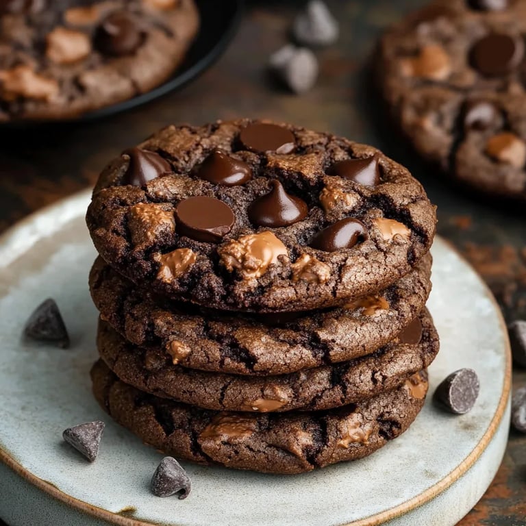 Chocolate Lover's Double Chocolate Chip Cookies
