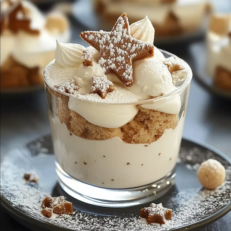 Weiße Lebkuchen-Mousse mit weißer Schokolade