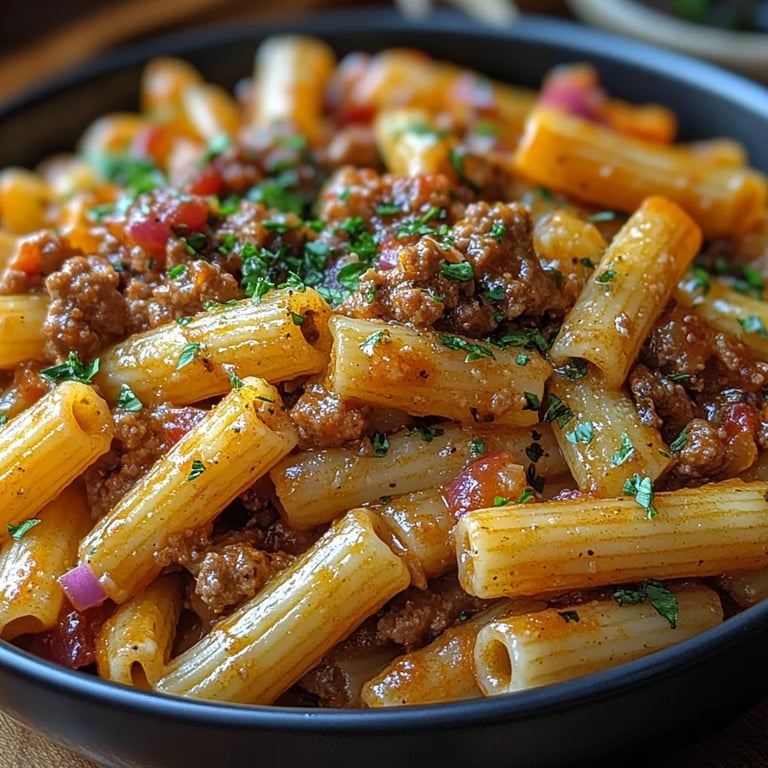 Würzige Penne mit Knoblauchbutter und Hackfleisch: Ein Unglaubliches Ultimatives Rezept für 4 Personen
