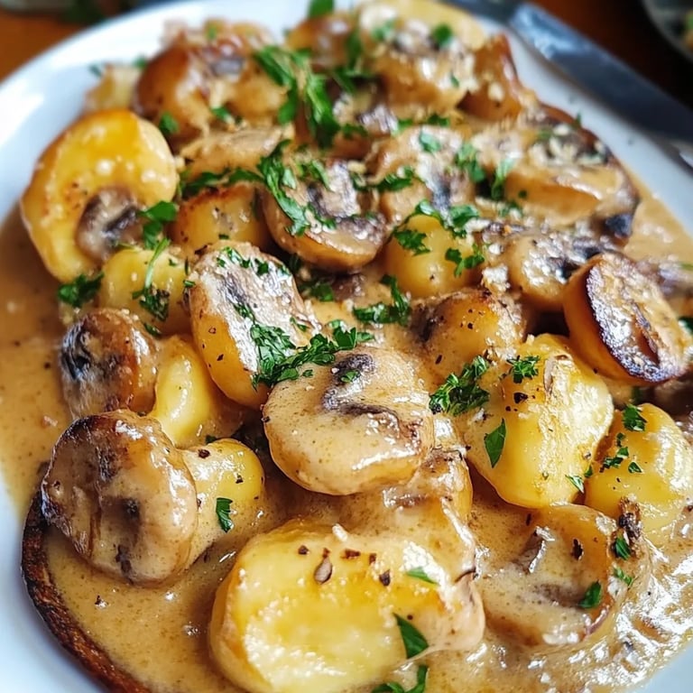 Cremige Gnocchi-Pilz-Pfanne