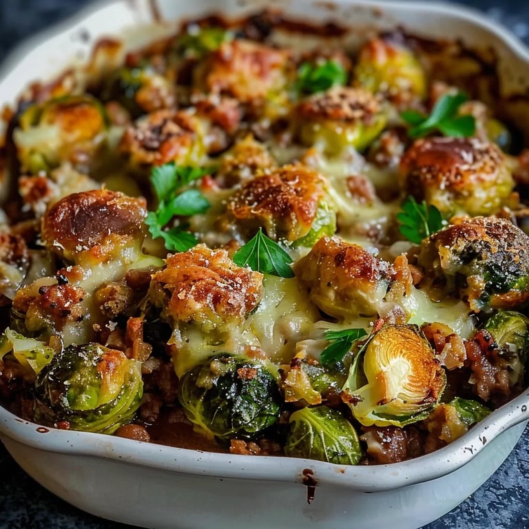 Rosenkohl Hack Auflauf