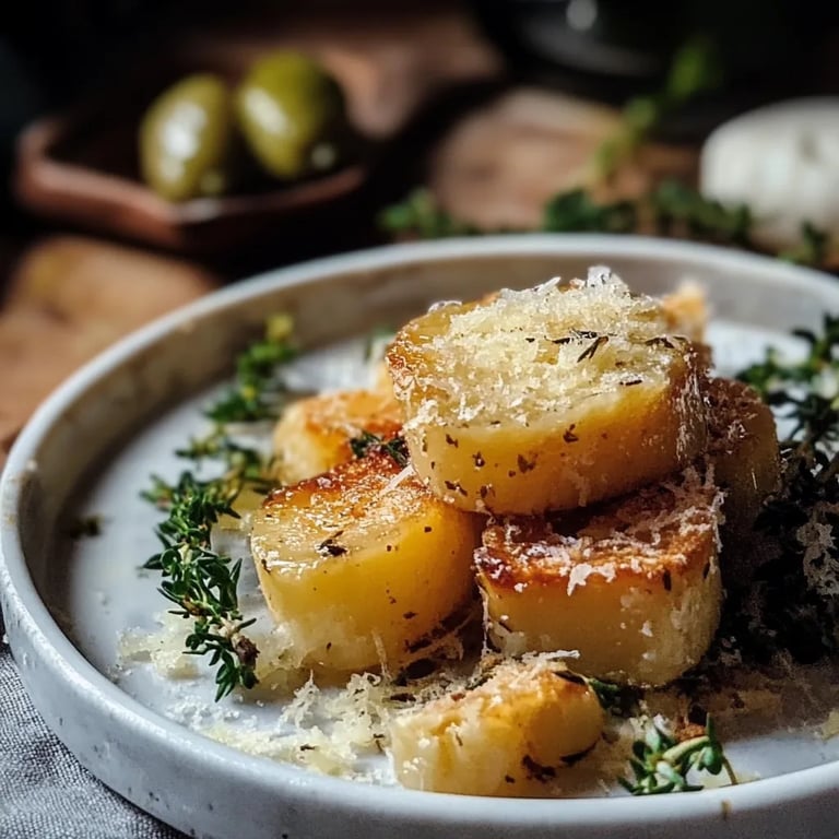 Knusprige Knoblauch Parmesan Rosenkohl