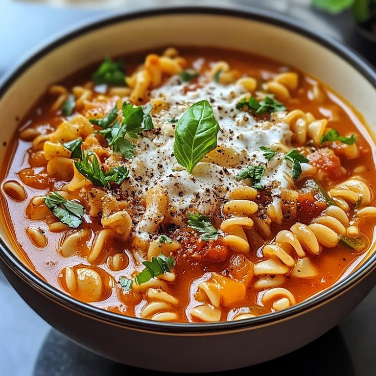 Cozy Vegetarian Lasagna Soup