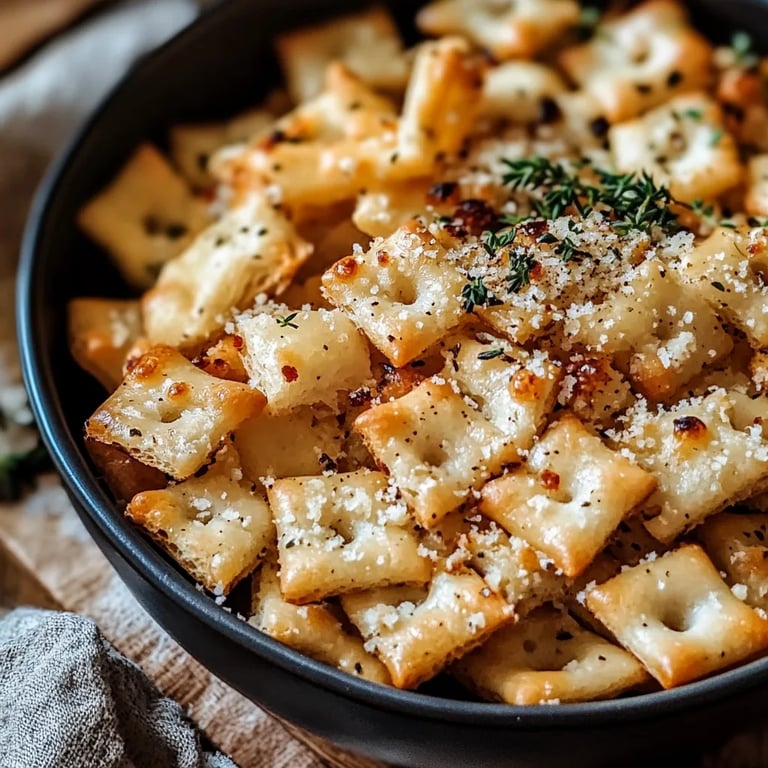 Knusprige italienische Kräuter-Käse-Cracker