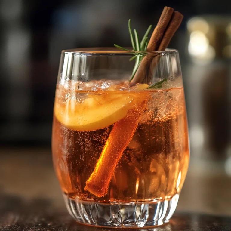 Herbstlicher Aperol Spritz mit Apfel