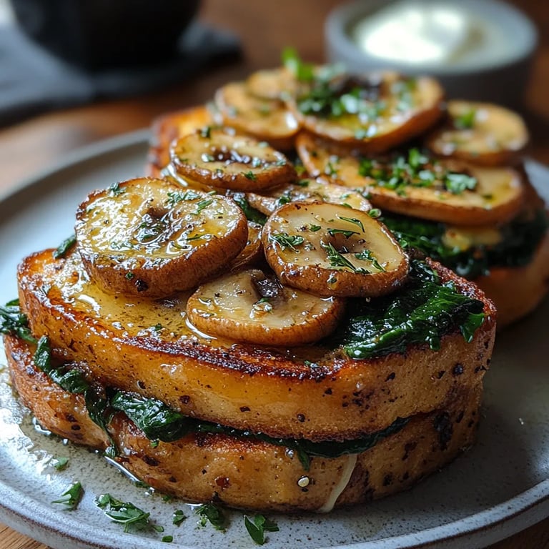 Pain Perdu Salé aux Épinards et Champignons : Une Recette Incroyable Ultime