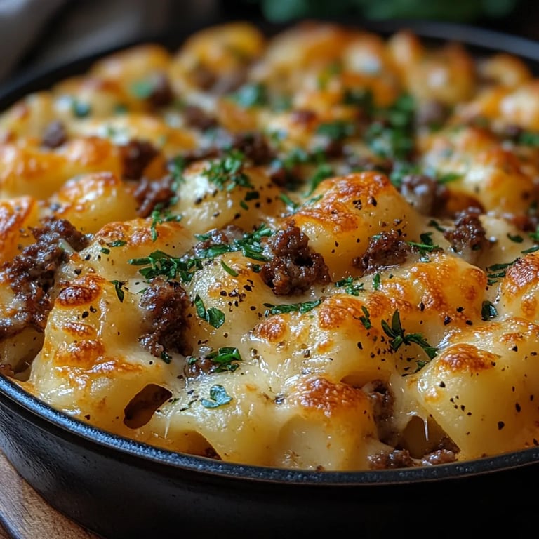 Carne Molida y Papas con Queso Derretido Rápido: Una Increíble Receta Esencial