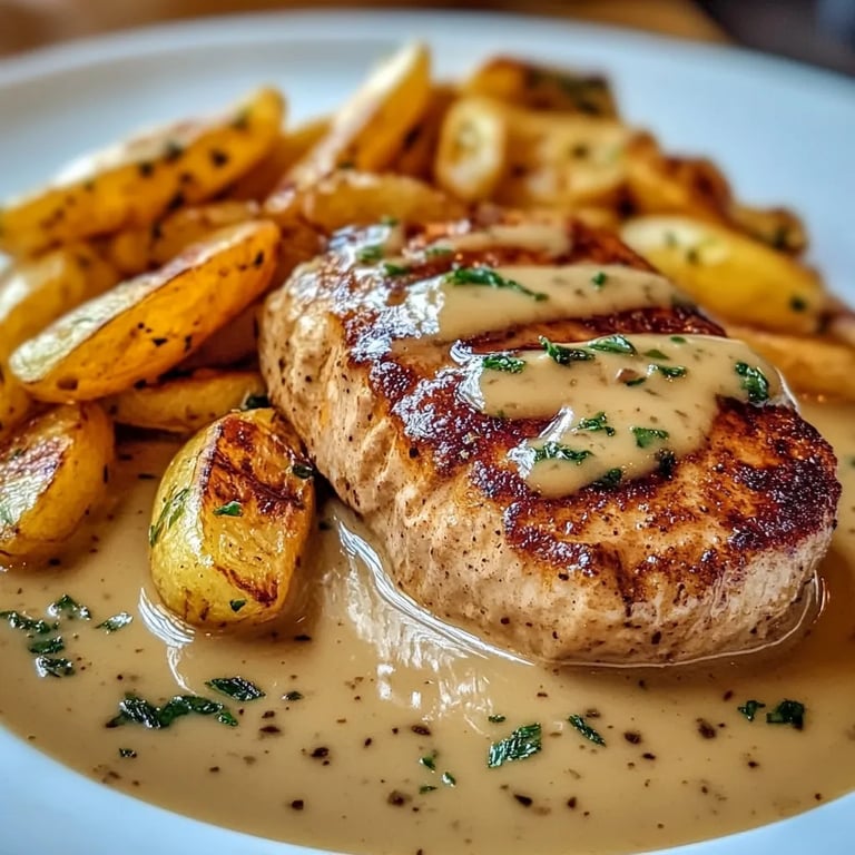 Hähnchenfilet in cremiger Knoblauchsauce