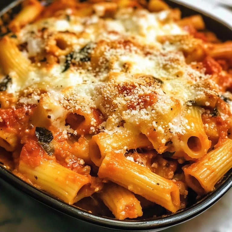Pasta Bake with Pumpkin Tomato Sauce