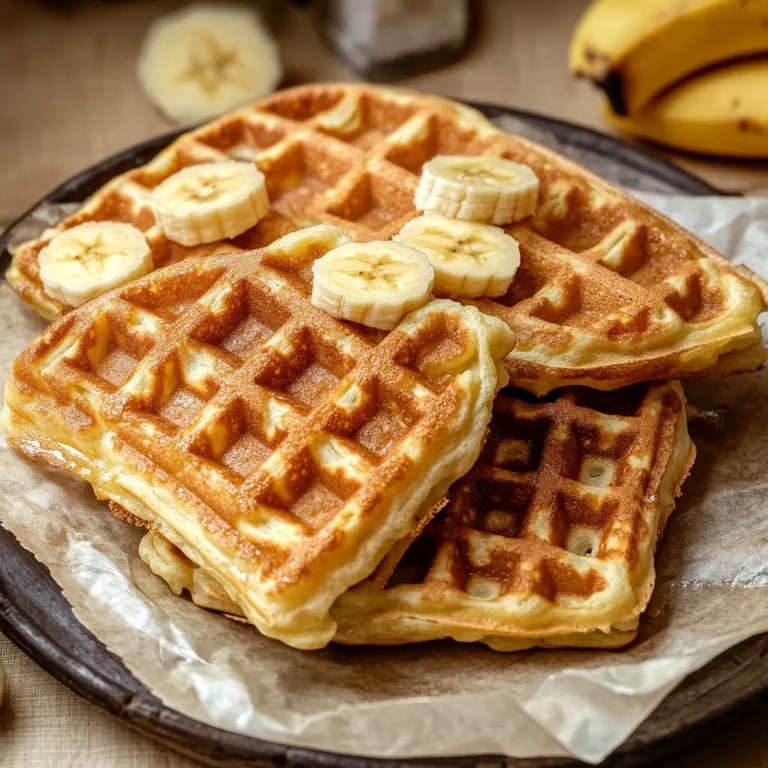 Gesunde Bananen Waffeln für Babys und Kleinkinder
