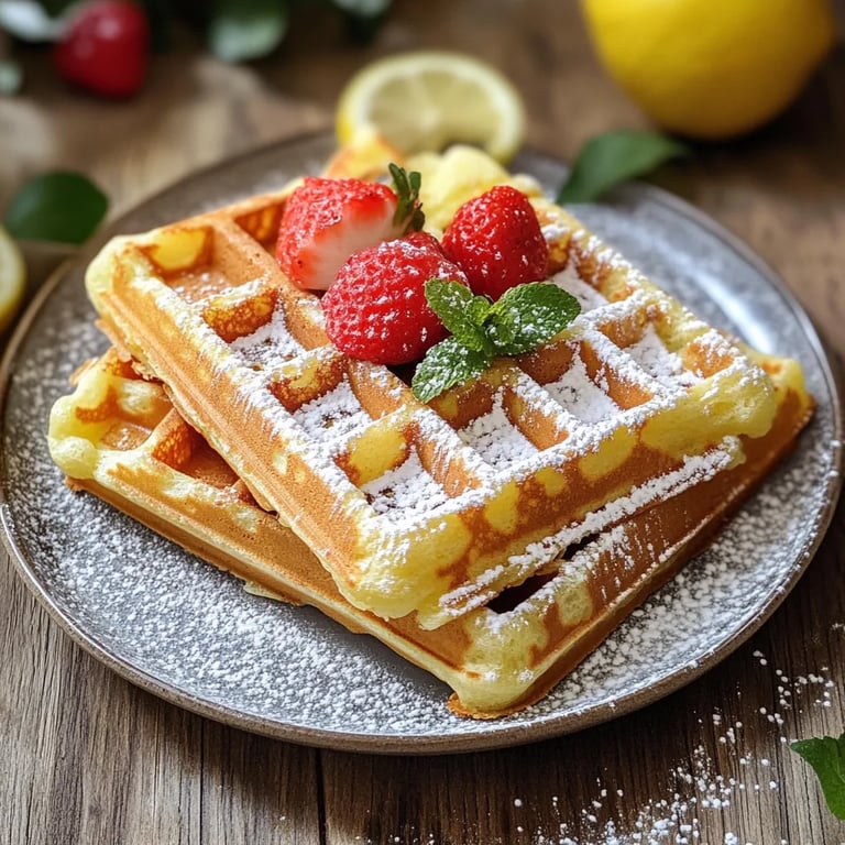 Zitronen-Quark-Waffeln