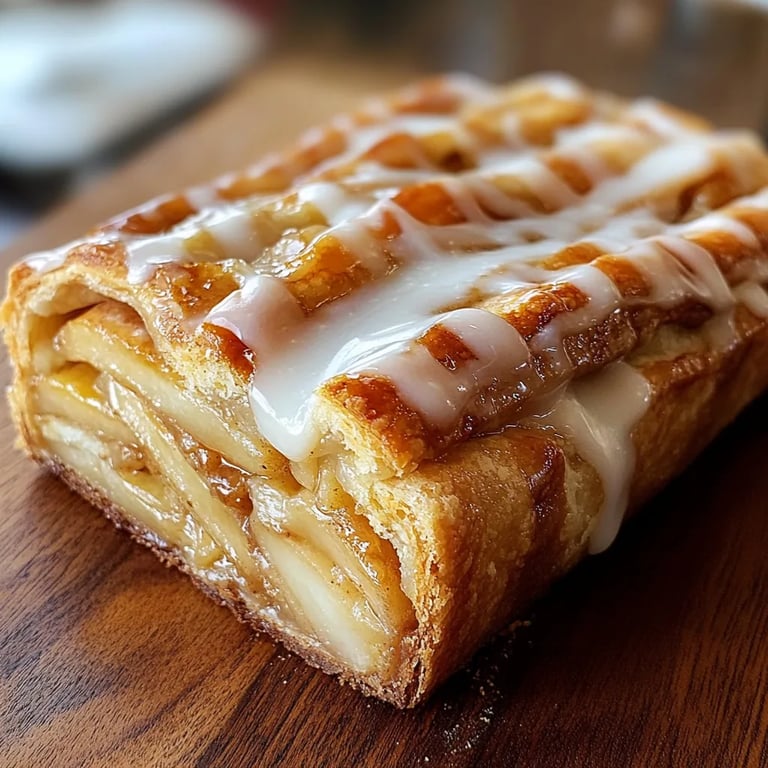 Cozy Apple Kringle with Vanilla Glaze