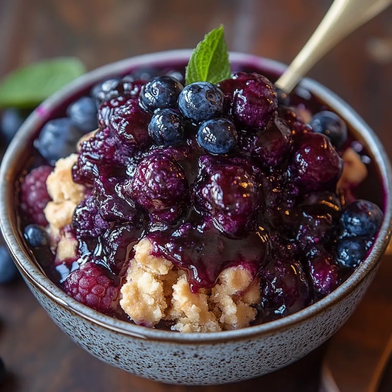 Veganer Heidelbeer-Cobbler für eine Portion: Ein Unglaubliches Ultimatives Rezept