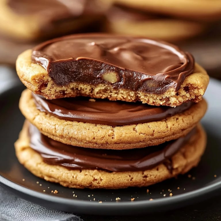 Mit Nutella gefüllte Schokoladenkekse