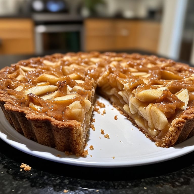 Saisonal-Festlicher Bratapfelkuchen mit Marzipan
