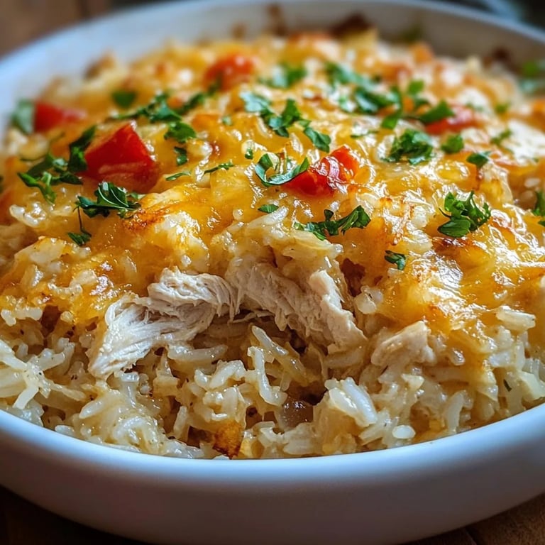 Comforting Chicken Rice Casserole